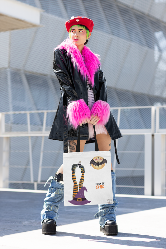 Halloween Witch Legs Tote Bag – Trick or Chic 🎃🧦