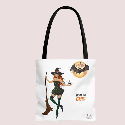 Halloween Redhead Witch Tote Bag – Trick or Chic 🎃👜